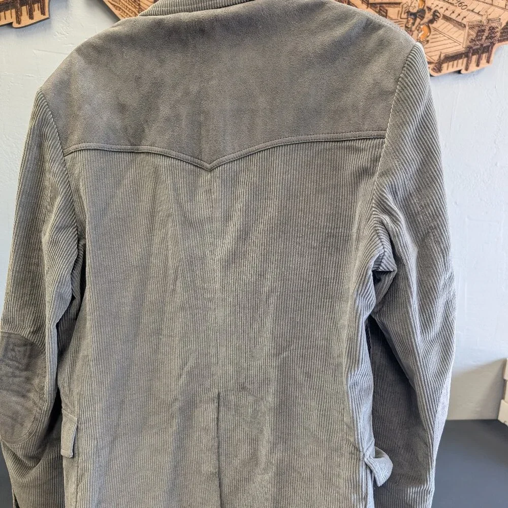 Pendleton Corduroy & Suede Western Sport Coat Jacket Grey Men's 40 Long - Picture 4 of 10
